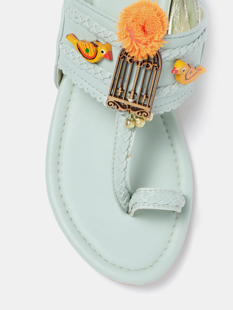 Embroidered Kohlapuri Flats