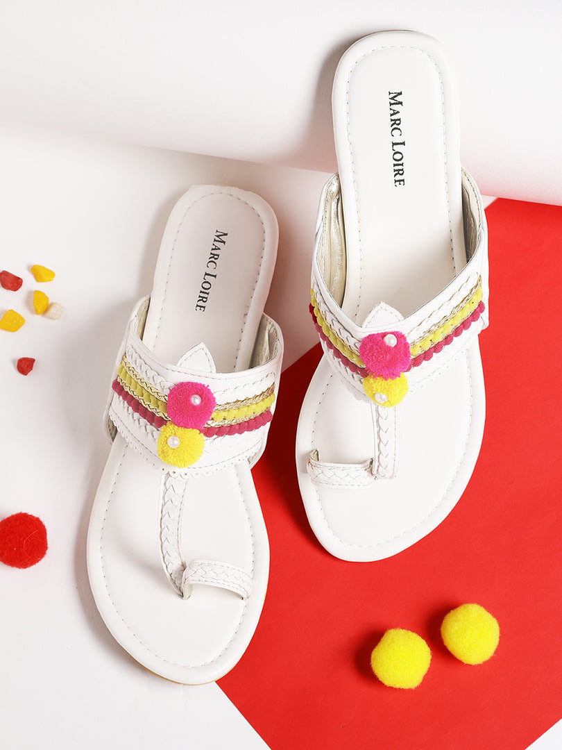 Embroidered Kohlapuri Flats