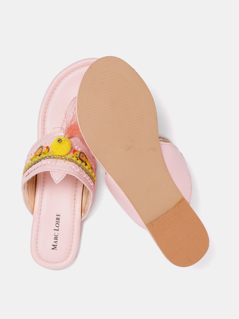 Embroidered Kohlapuri Flats