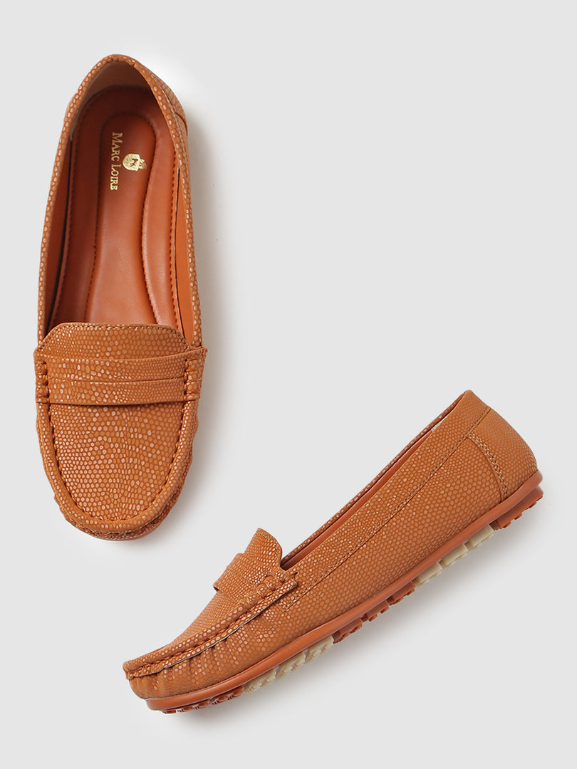 Textured PU Penny Loafers