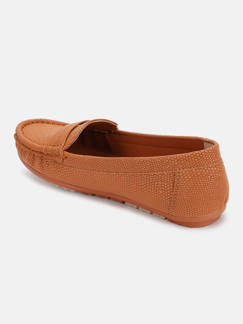 Textured PU Penny Loafers