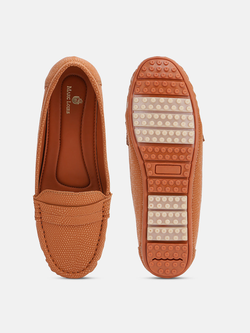 Textured PU Penny Loafers