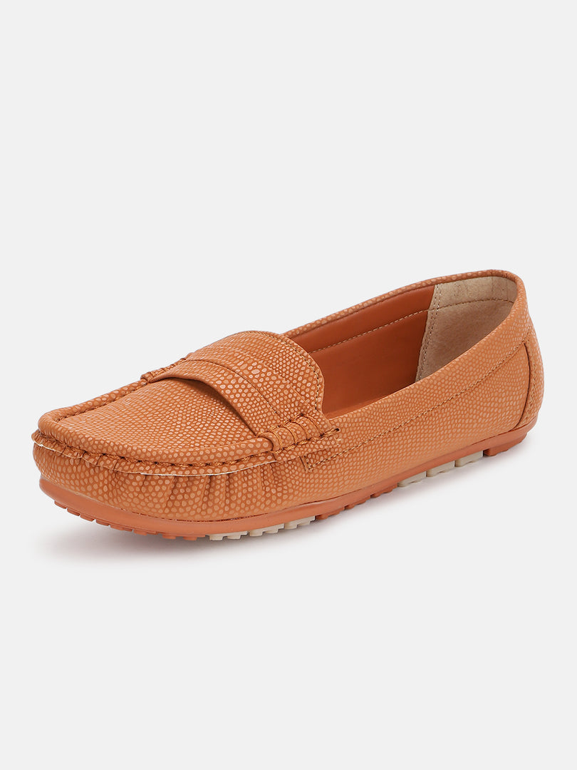 Textured PU Penny Loafers