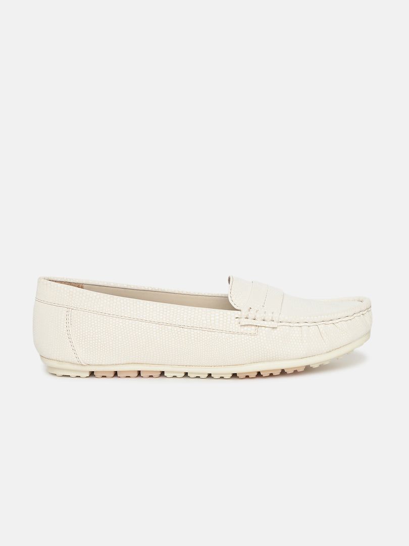 Textured PU Penny Loafers