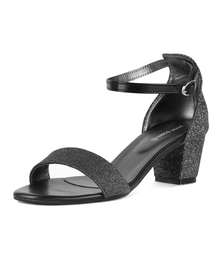 Shimmer Block Heels