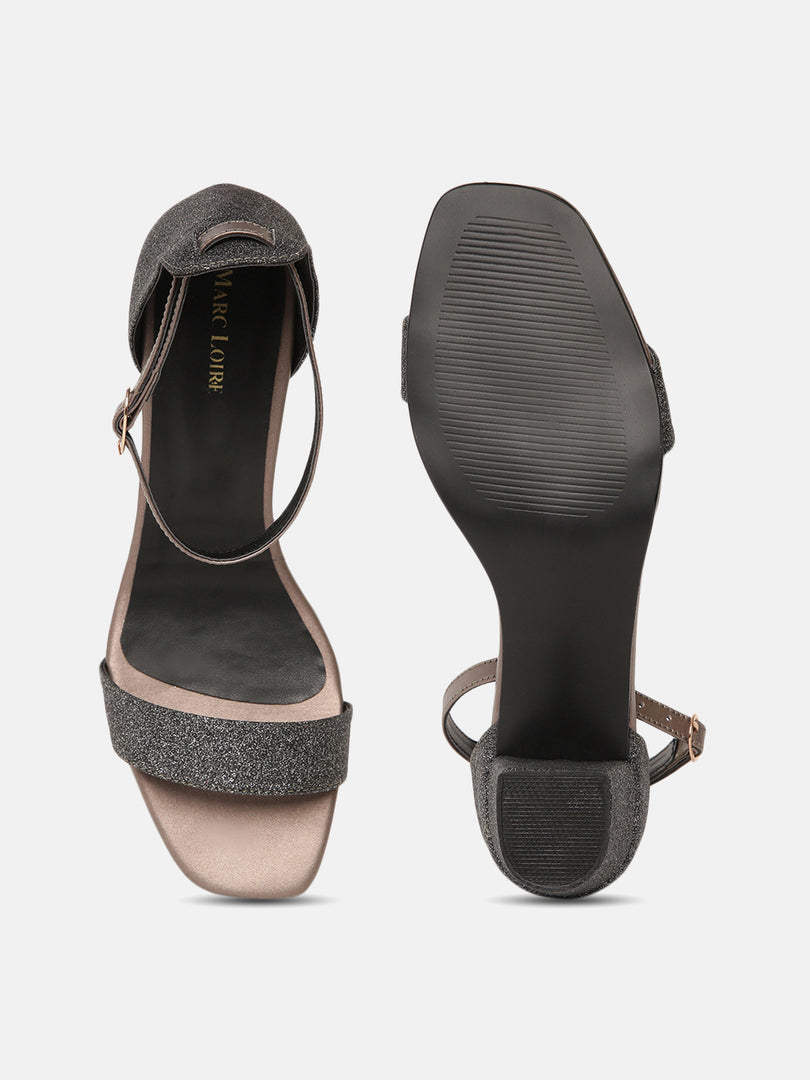 Shimmer Block Heels