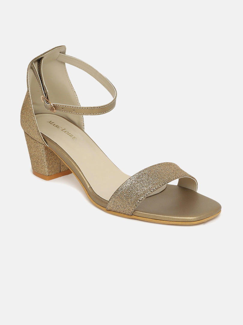 Shimmer Block Heels