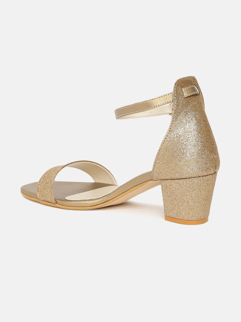 Shimmer Block Heels