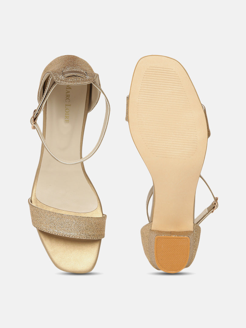 Shimmer Block Heels