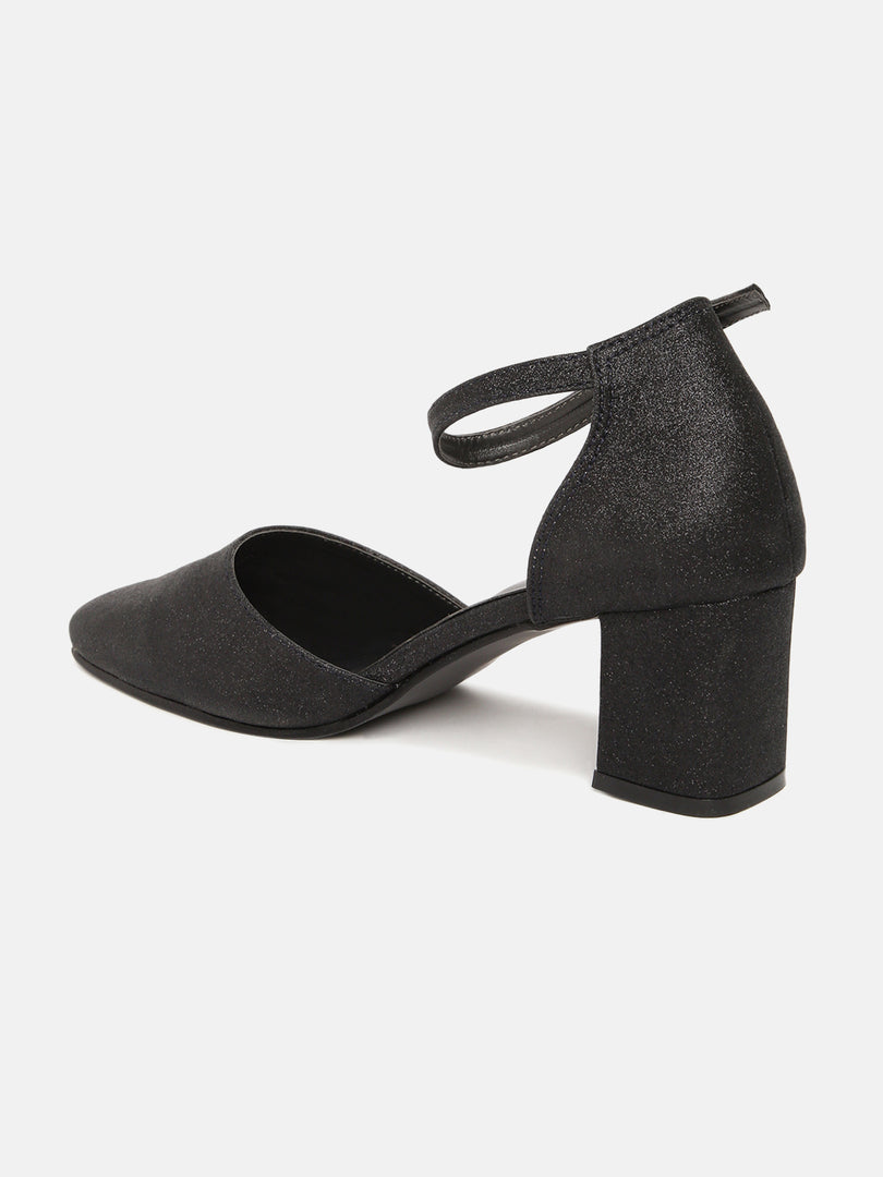 Shimmer Block Heels