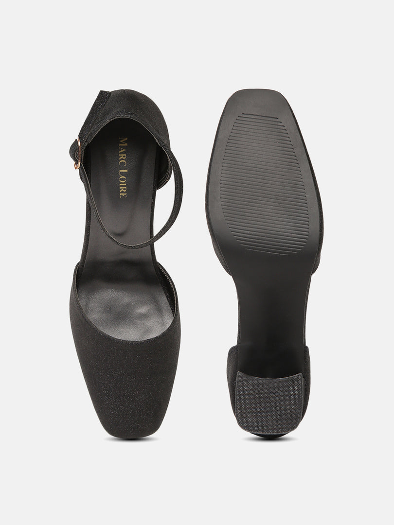 Shimmer Block Heels