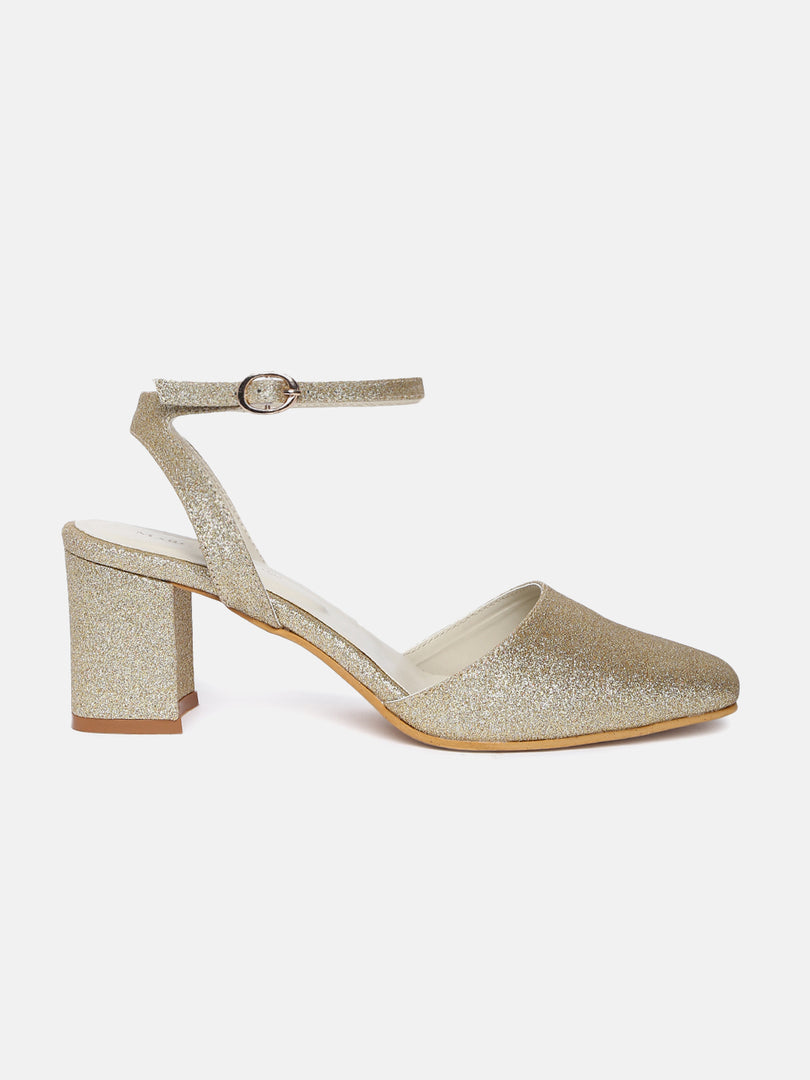 Shimmer Block Heels