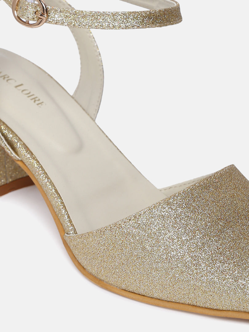 Shimmer Block Heels