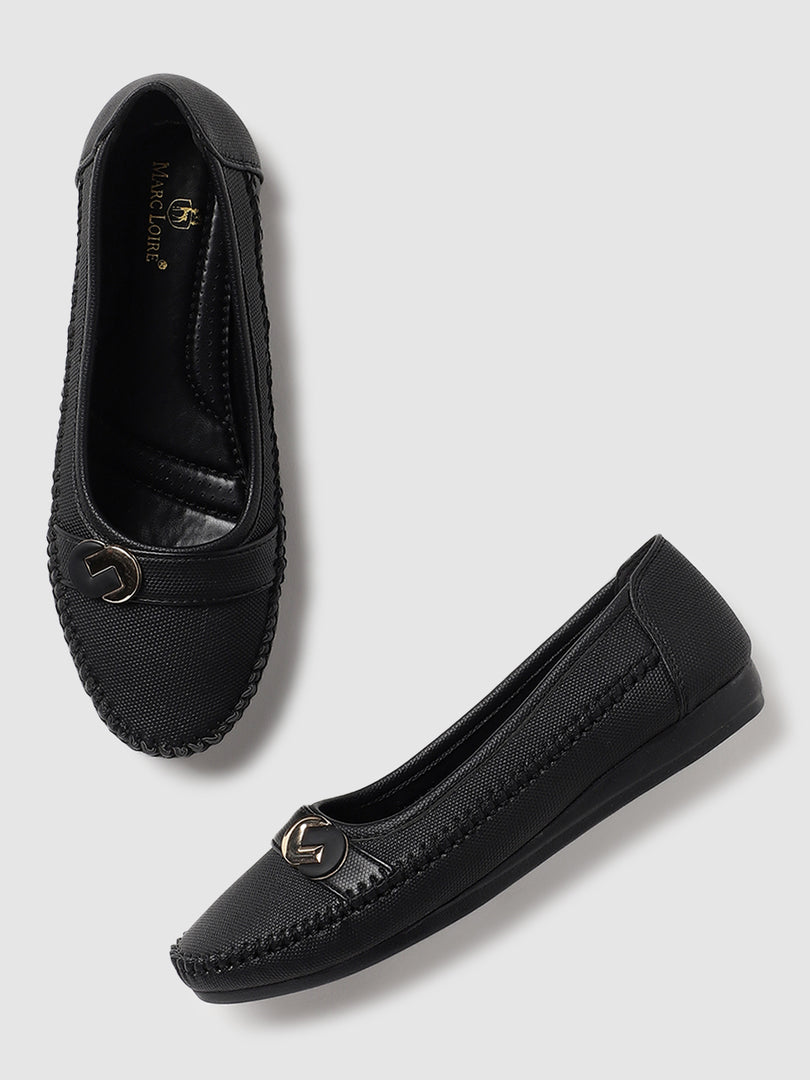 Textured-Slip-On-Ballerinas