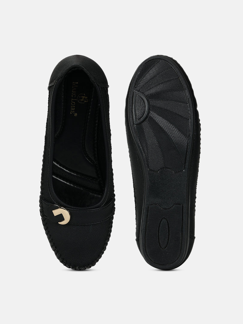 Textured-Slip-On-Ballerinas