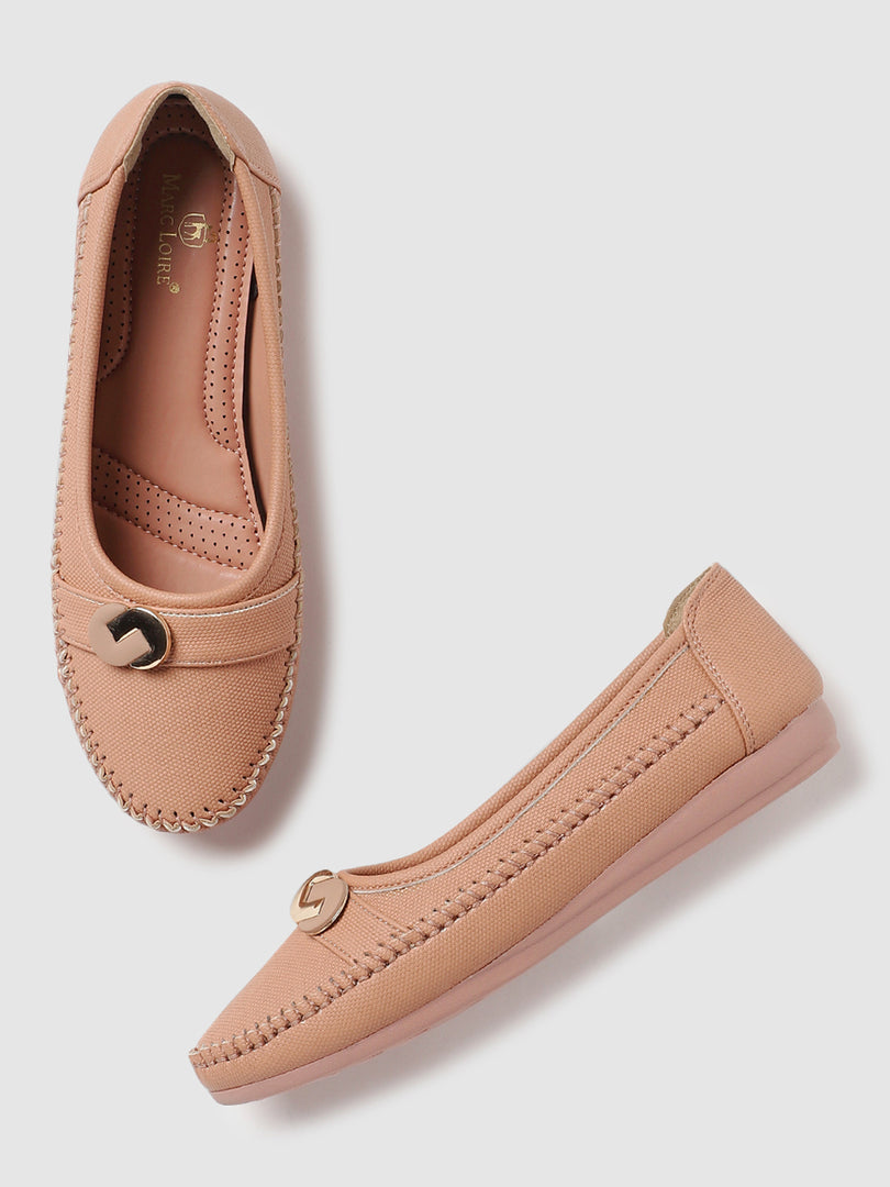 Textured-Slip-On-Ballerinas
