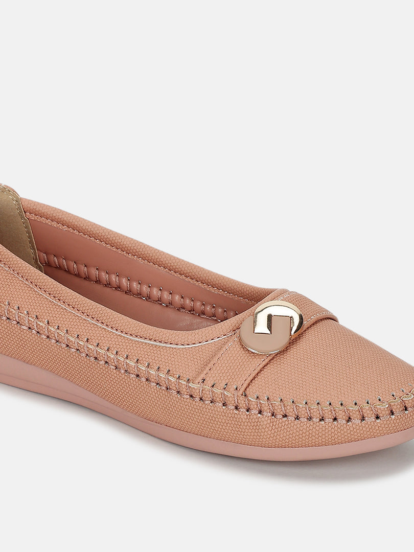 Textured-Slip-On-Ballerinas