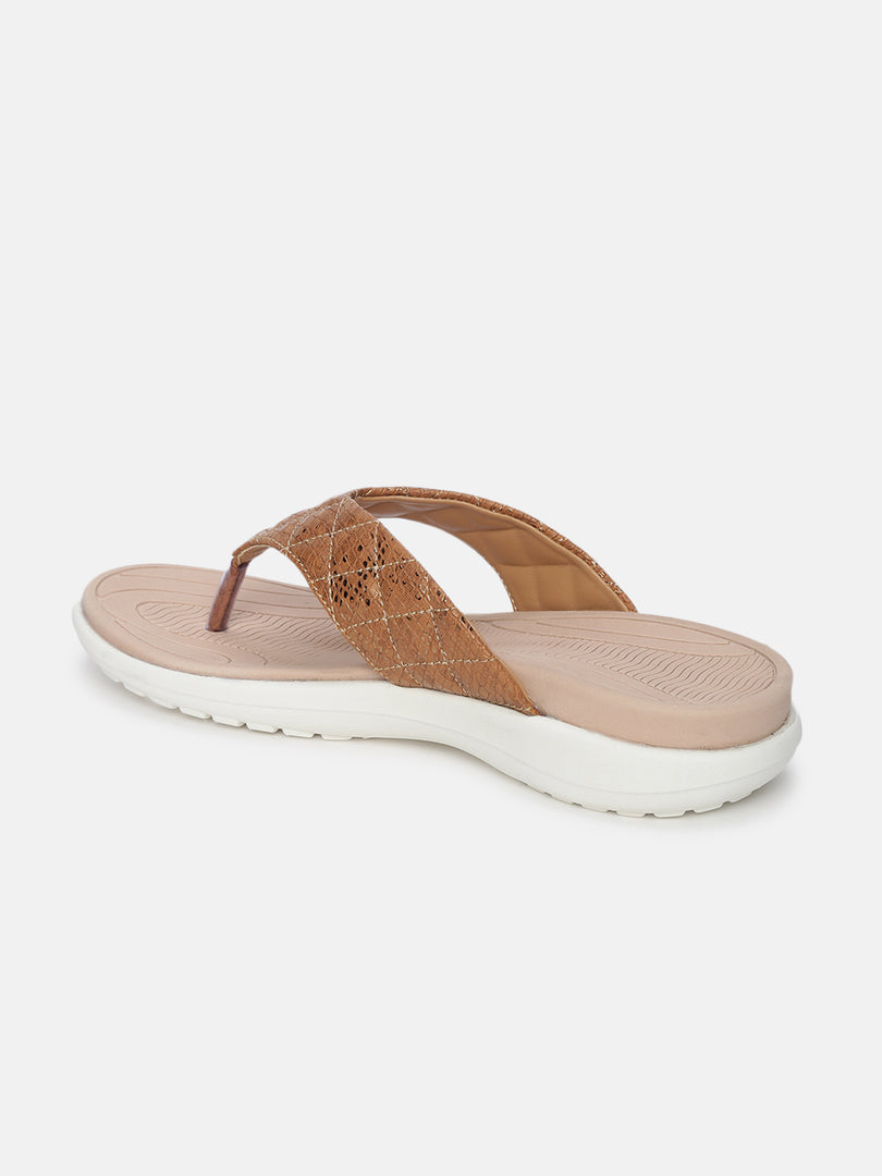 Open Toe Arch Support T-Strap Flats