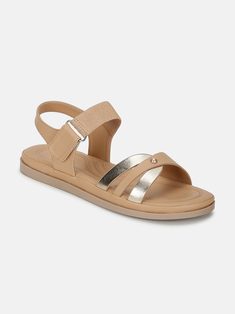 Solid-Velcro-One Toe Flats