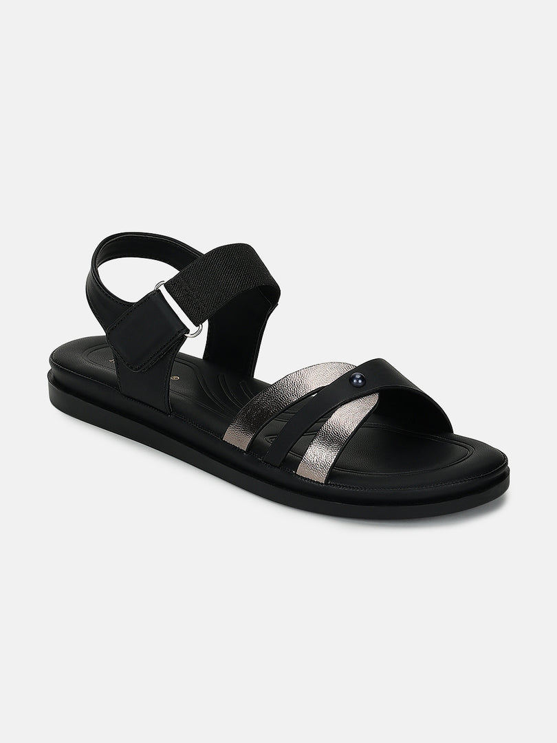 Solid-Velcro-One Toe Flats