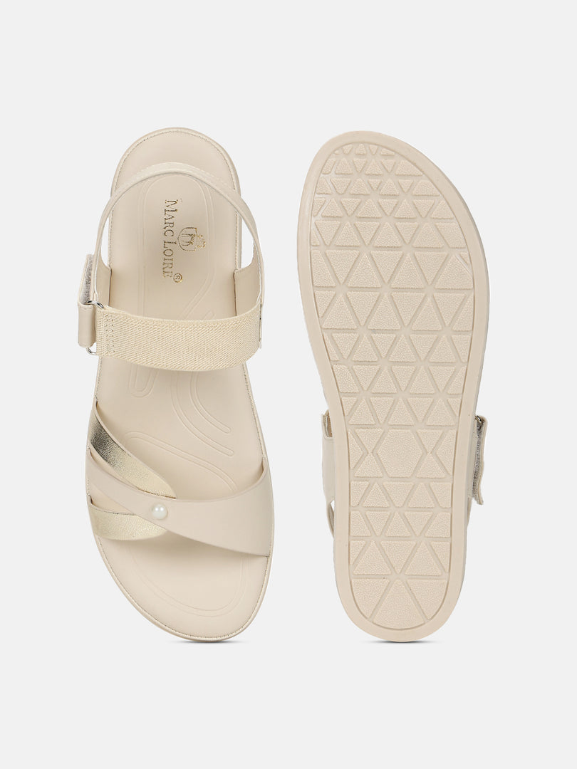 Solid-Velcro-One Toe Flats