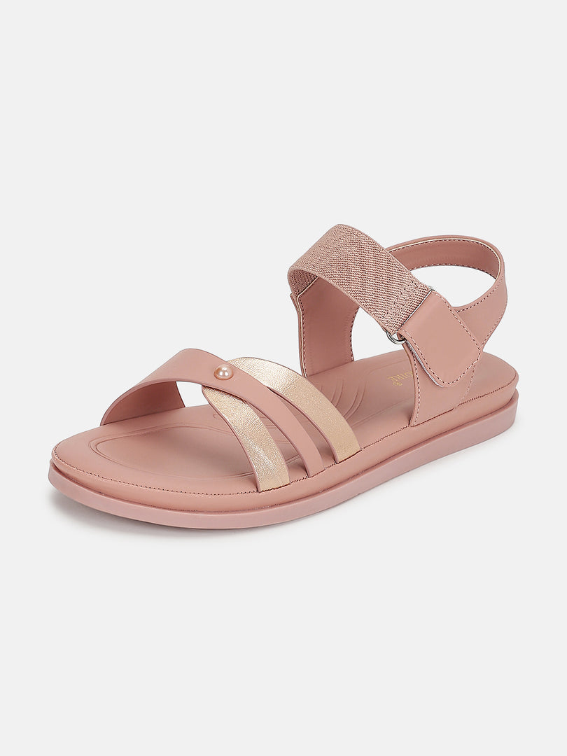 Solid-Velcro-One Toe Flats