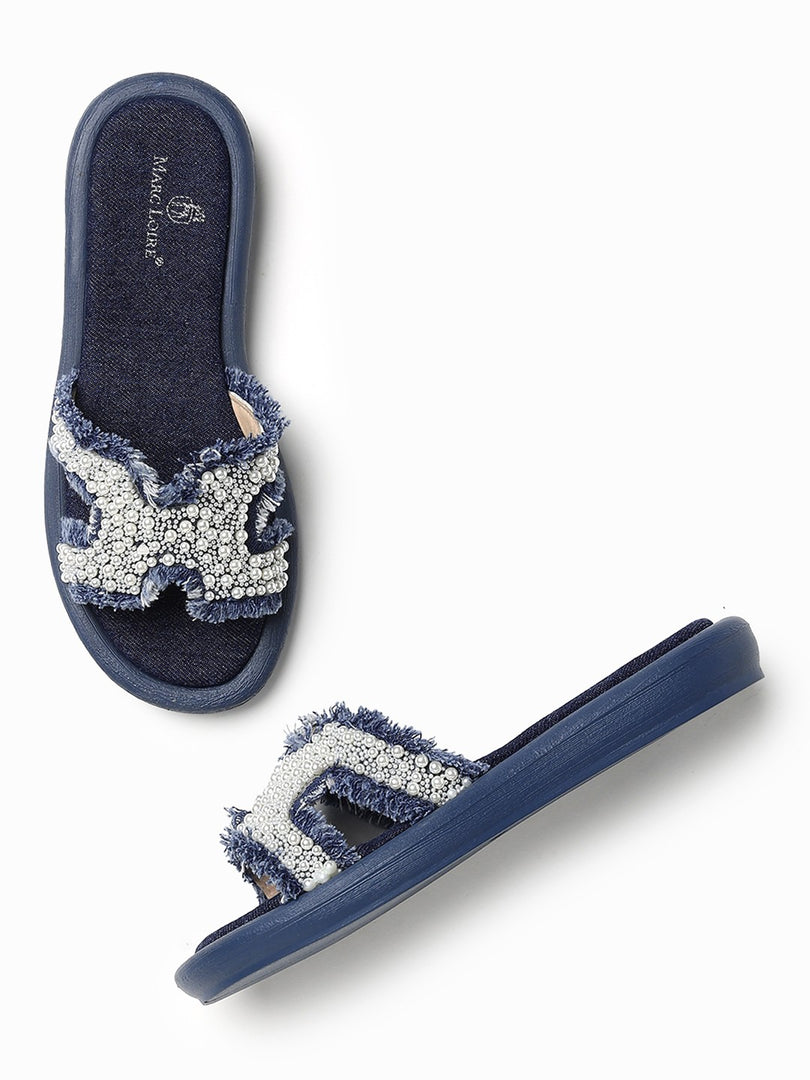 Embellished-Party-Open Toe Flats