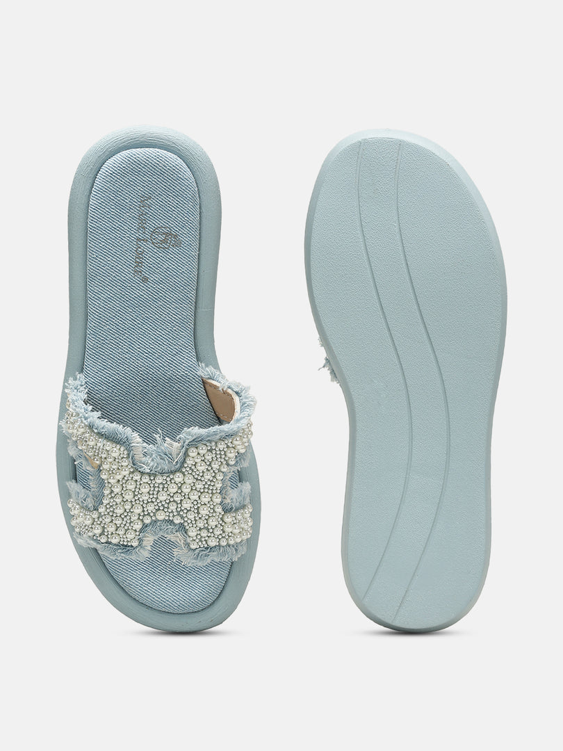 Embellished-Party-Open Toe Flats