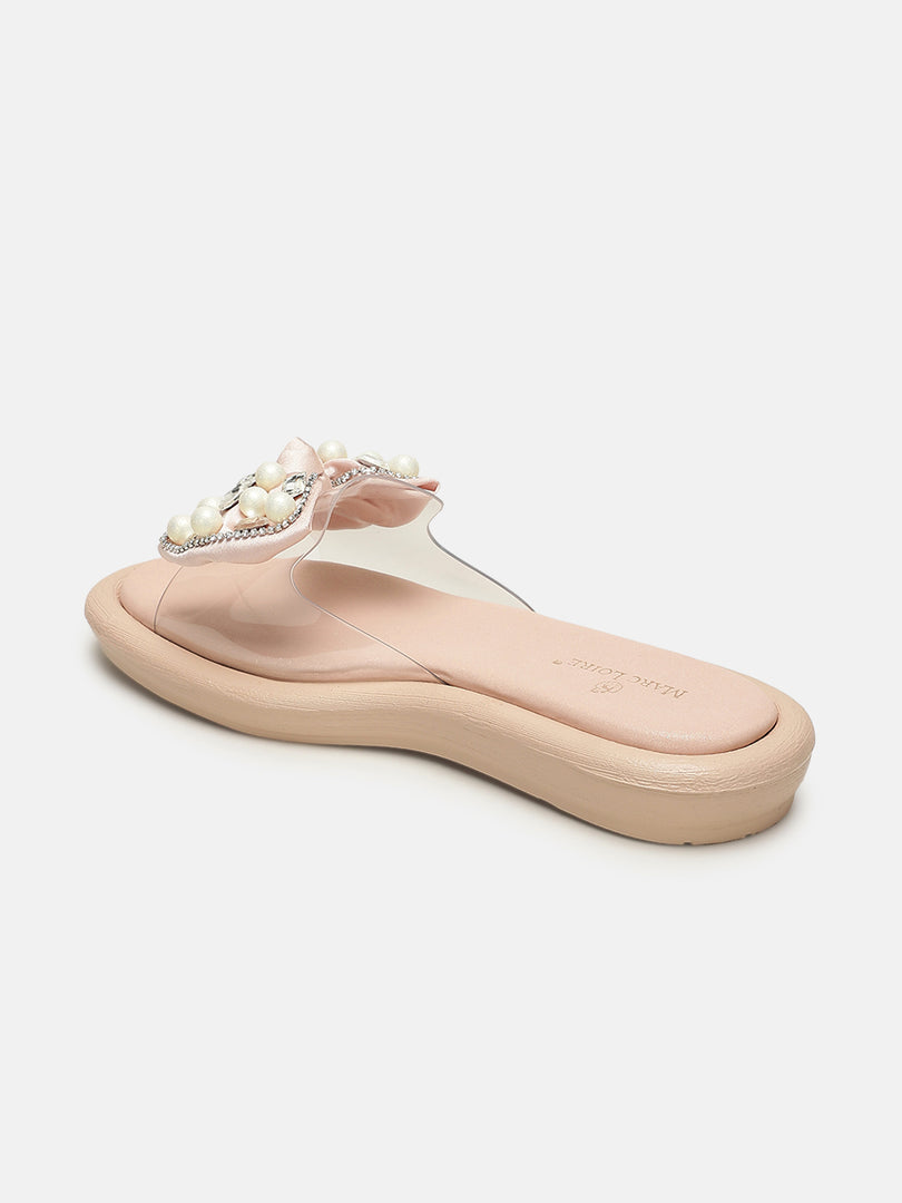 Embellished-Party-Open Toe Flats