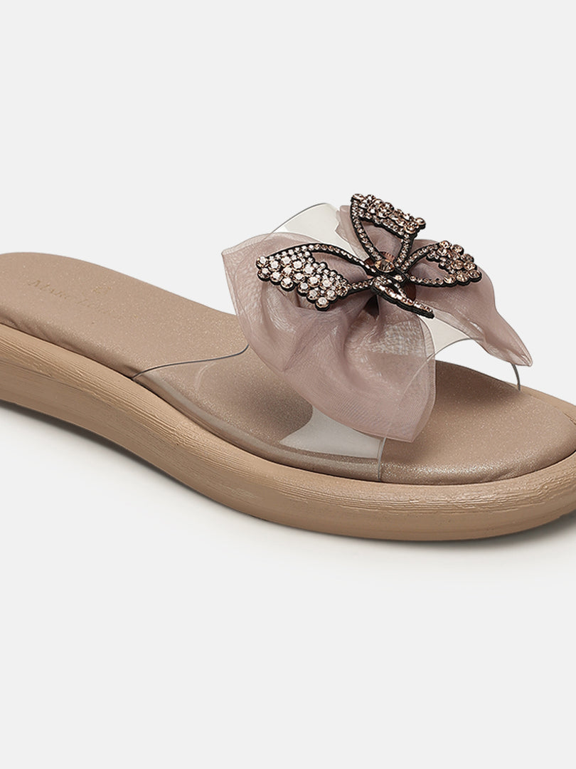 Embellished-Party-Open Toe Flats