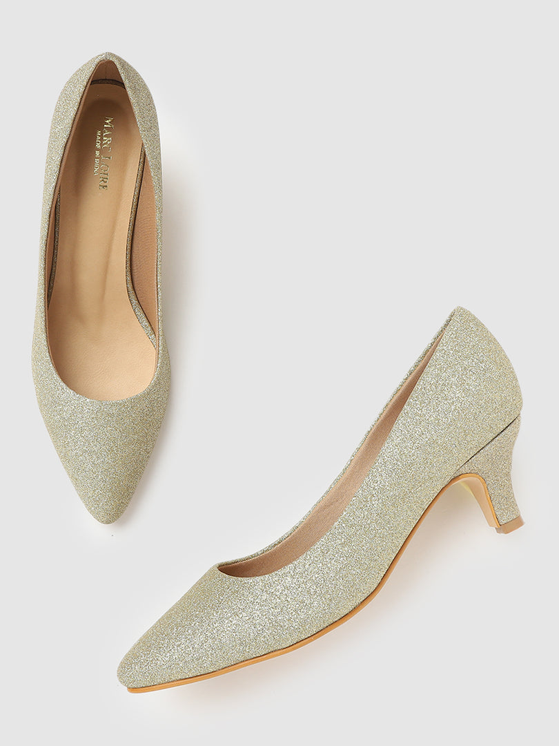 Embellished PU Kitten Pumps