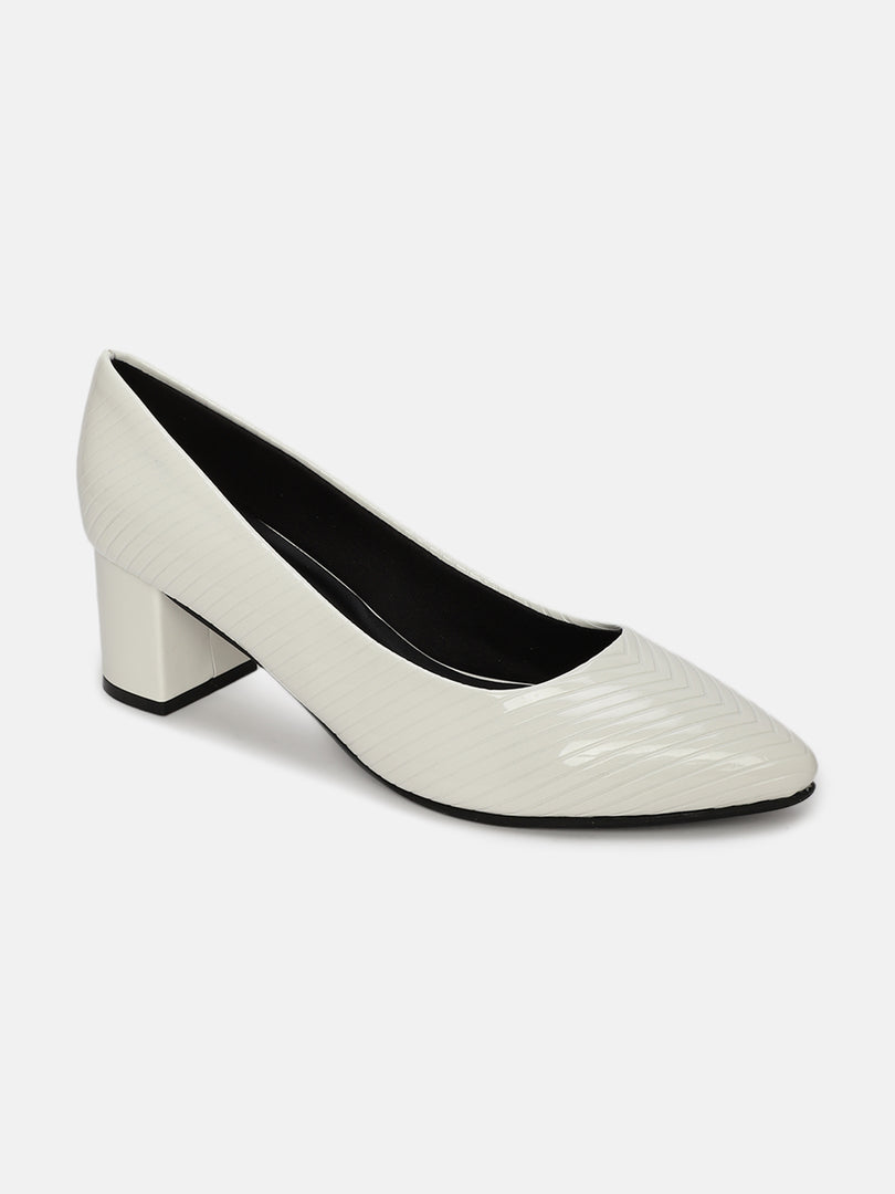 Pointed Toe Block Heel Pumps