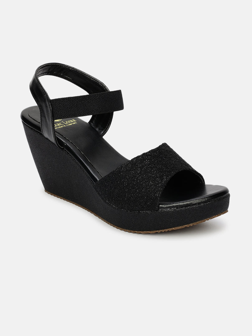 Embellished Open Toe Wedges