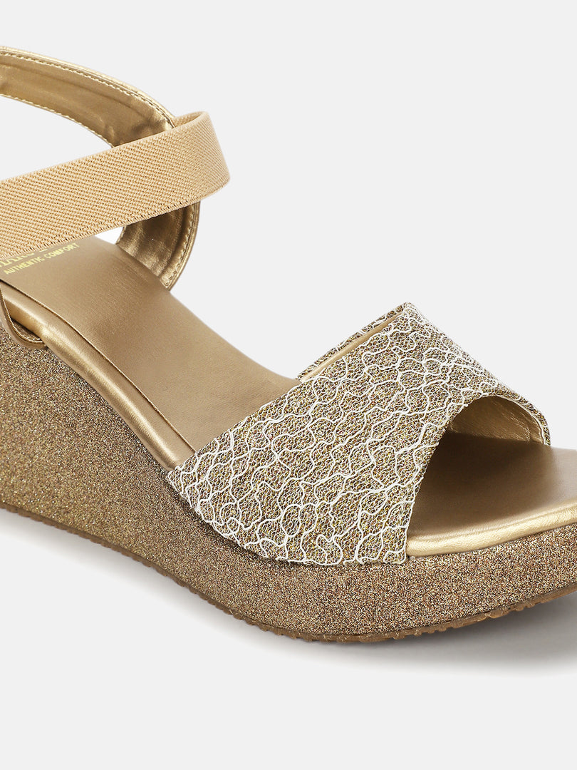 Embellished Open Toe Wedges
