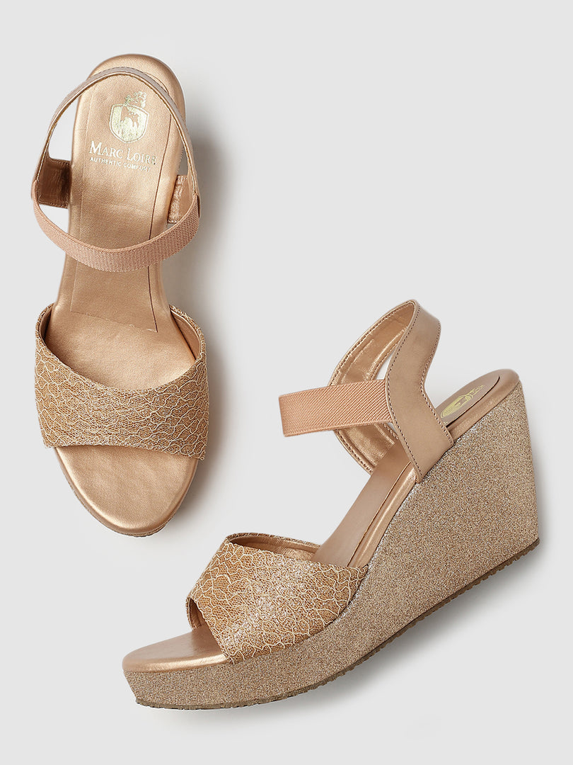 Embellished Open Toe Wedges