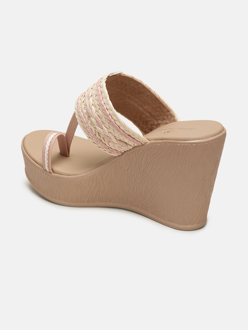 Woven Design-Wedge-Sandals-Heels