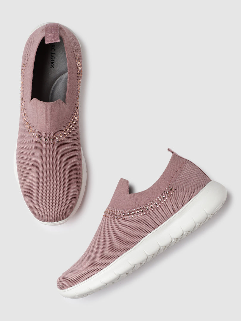 Women Embellished Comfort Slip-On Sneakers