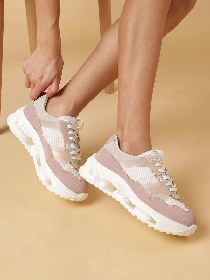 Solid-Lace-Ups-Sneakers