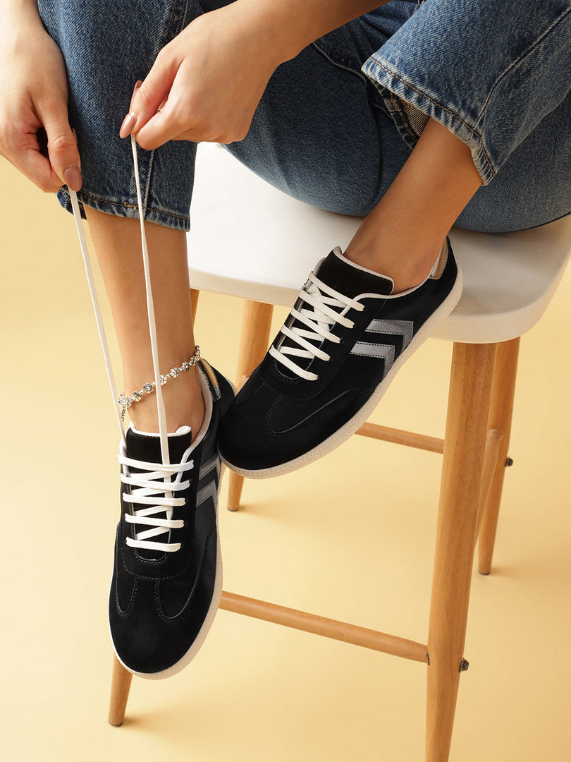 Solid-Lace-Ups-Sneakers