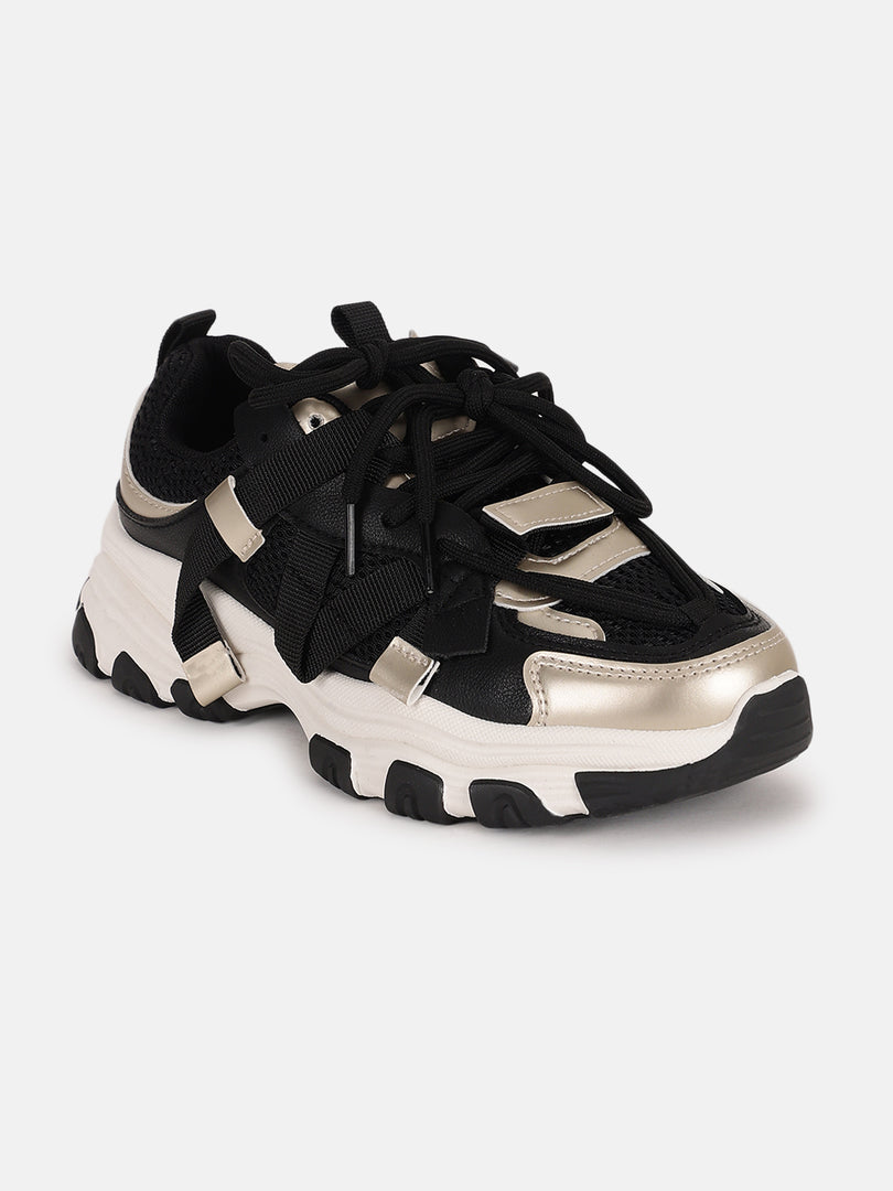 Solid-Lace-Ups-Sneakers