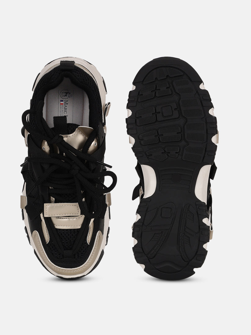 Solid-Lace-Ups-Sneakers