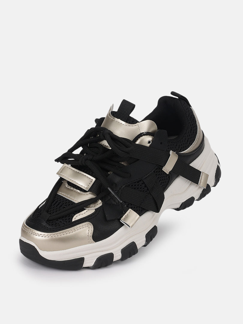 Solid-Lace-Ups-Sneakers