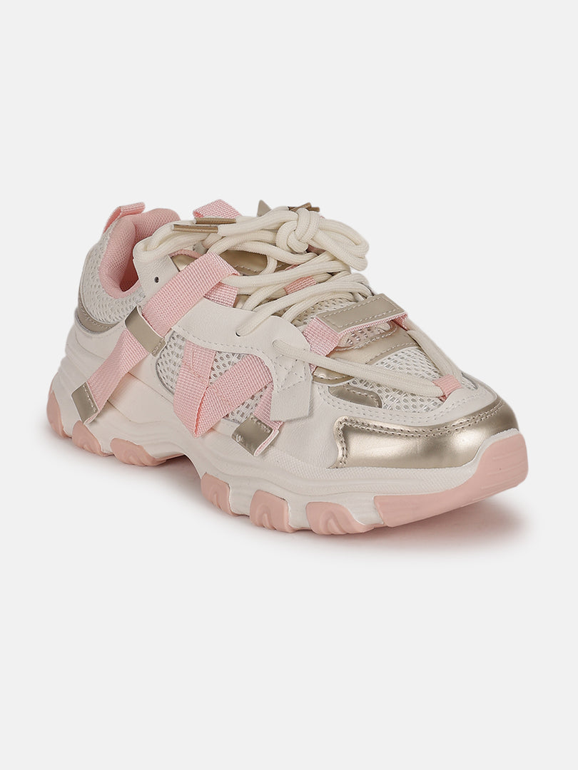 Solid-Lace-Ups-Sneakers