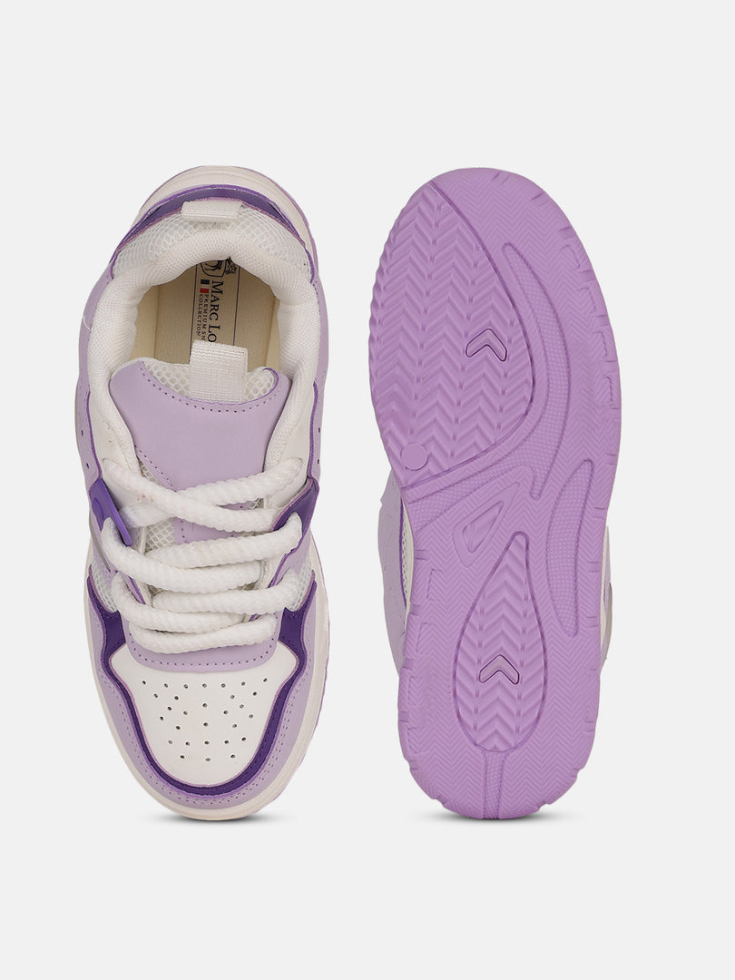 Solid-Lace-Ups-Sneakers