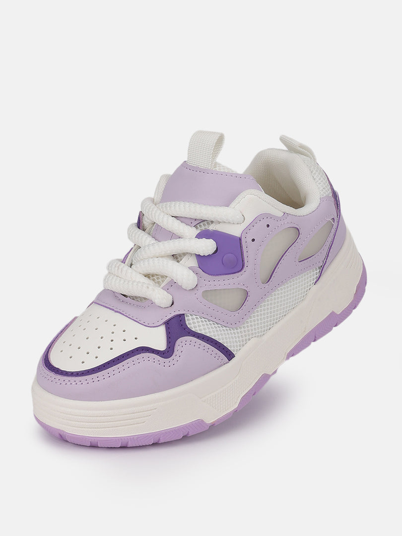 Solid-Lace-Ups-Sneakers