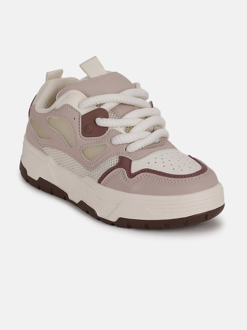 Solid-Lace-Ups-Sneakers