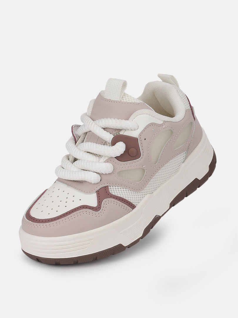 Solid-Lace-Ups-Sneakers