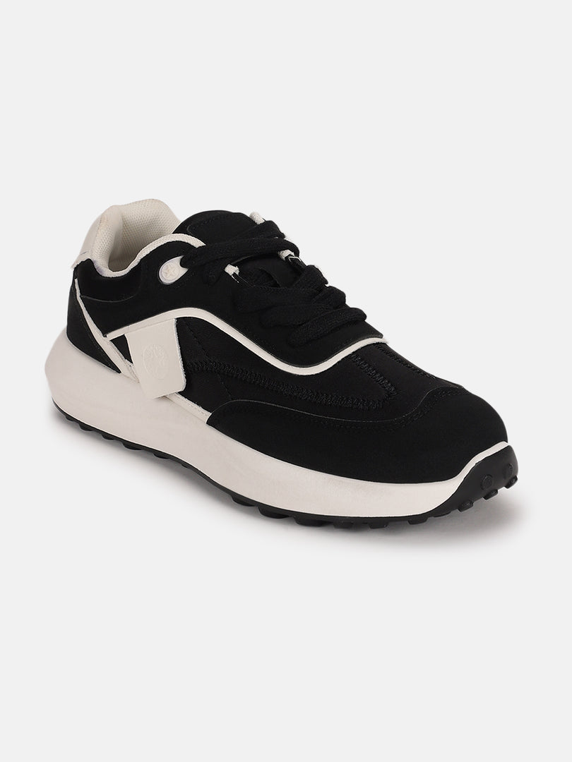 Solid-Lace-Ups-Sneakers