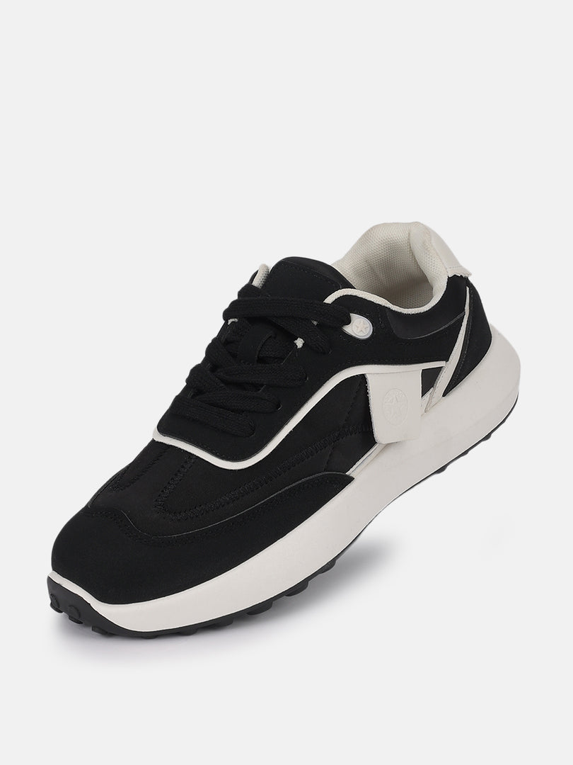 Solid-Lace-Ups-Sneakers