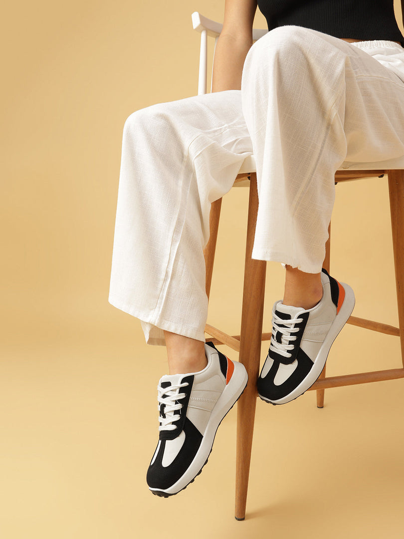 Solid-Lace-Ups-Sneakers